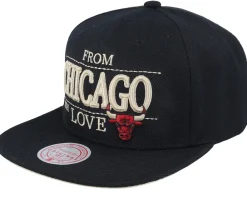Sale Mitchell & Ness Chicago Bulls With Love Snapback - Black