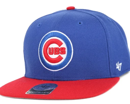 Snapback-47 Brand Chicago Cubs Sure Shot 2 Tone Blue/Red Snapback -
