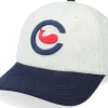 Dad Cap-American Needle Chicago Whales Archive Legend Ivory & Navy Dad Cap -