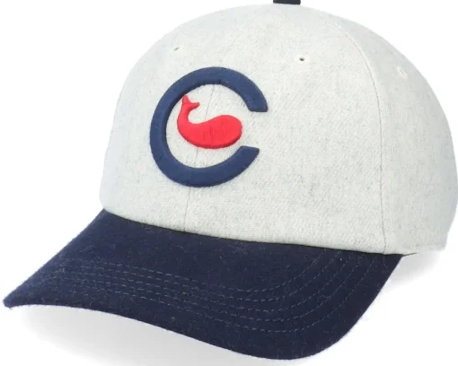 Dad Cap-American Needle Chicago Whales Archive Legend Ivory & Navy Dad Cap -