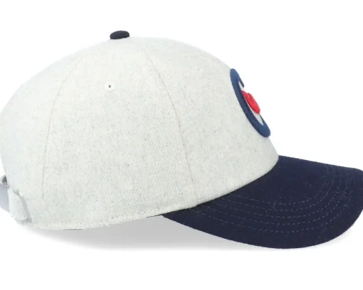 Dad Cap-American Needle Chicago Whales Archive Legend Ivory & Navy Dad Cap -