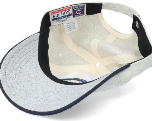 Dad Cap-American Needle Chicago Whales Archive Legend Ivory & Navy Dad Cap -