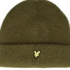 Outlet Lyle & Scott Chunky Beanie Olive Cuff - Green