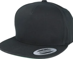 Snapback | Blanks-Yupoong Classic 5 Panel Black Snapback -