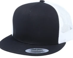 Trucker | Blanks-Yupoong Classic Black/White A-Frame Trucker Snapback -