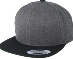 Online Yupoong Classic Charcoal/Black Snapback - Grey