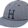 Snapback-HUF Classic H Houndstooth 6 Panel Black Strapback -