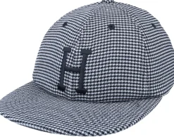 Snapback-HUF Classic H Houndstooth 6 Panel Black Strapback -