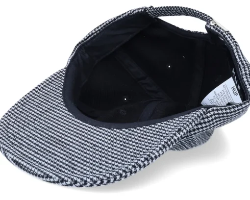 Snapback-HUF Classic H Houndstooth 6 Panel Black Strapback -