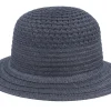 Best Seeberger Cloche In Braid Mix Black Bucket Straw Hat -