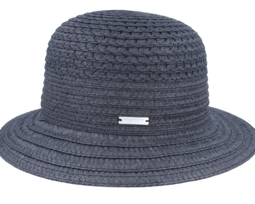 Best Seeberger Cloche In Braid Mix Black Bucket Straw Hat -