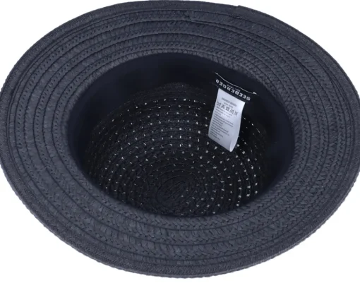 Best Seeberger Cloche In Braid Mix Black Bucket Straw Hat -