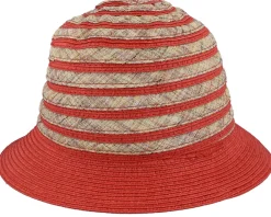 Sale Seeberger Cloche In Stripy Design Terracotta-Linen Bucket -