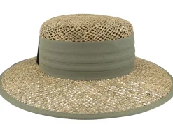 Hot Seeberger Cloche Seagras Natural/Khaki Straw Hat -
