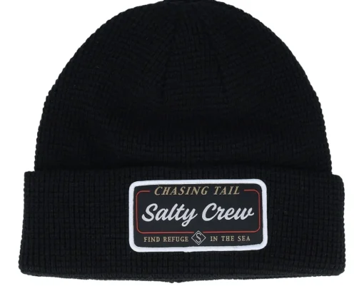 Fashion Salty Crew Coastal Beanie Faded Black Cuff -