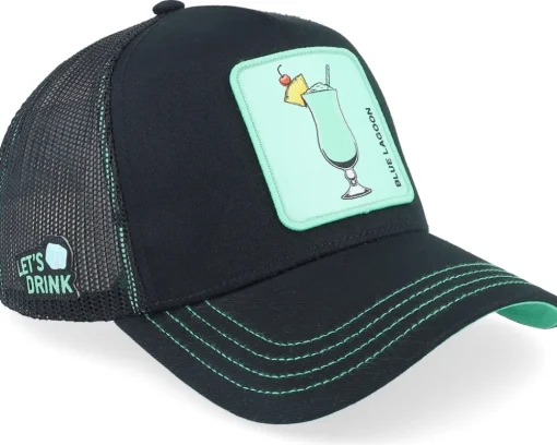 Trucker-Capslab Cocktails Lagoon Black/Turqouise A-frame Trucker -
