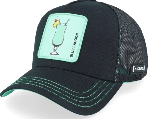 Trucker-Capslab Cocktails Lagoon Black/Turqouise A-frame Trucker -