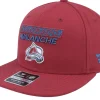 Snapback-Fanatics Colorado Avalanche Authentic Pro Rink Prime D. Garnet Snapback - Red