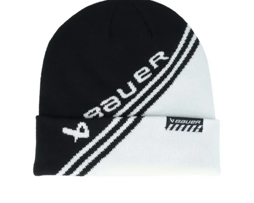 New Bauer Colorblock Toque Black/White Cuff -