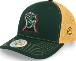 Trucker-Lucid Smile Colorful Lizard Dark Green/Gold Trucker -