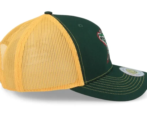 Trucker-Lucid Smile Colorful Lizard Dark Green/Gold Trucker -