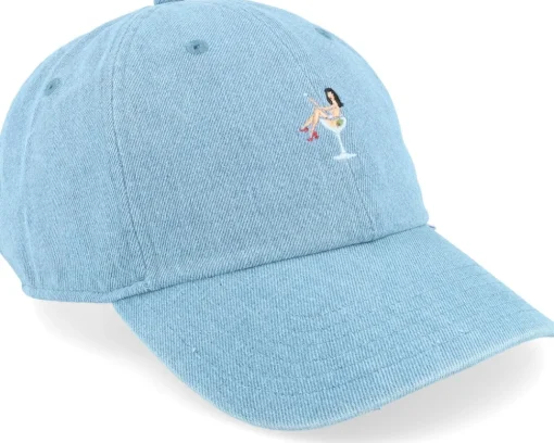Dad Cap-Djinns Coloured Girl Washed Denim Dad Cap -