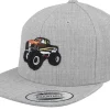 Kids-Kiddo Cap Cool Monster Truck Heather Grey Snapback -