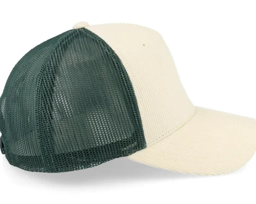 Trucker | Blanks-Equip Cord Ivory/Dark Forest A-frame Trucker - White