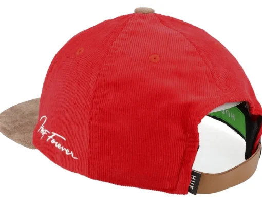 Snapback-HUF Corduroy Classic H 5 Panel Red Strapback -