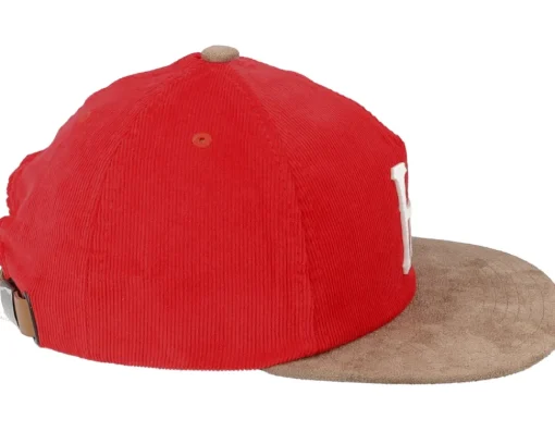 Snapback-HUF Corduroy Classic H 5 Panel Red Strapback -
