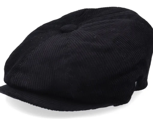 Flat Caps-Jaxon & James Corduroy Newsboy Cap Black Flat Cap -