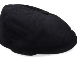 Flat Caps-Jaxon & James Corduroy Newsboy Cap Black Flat Cap -