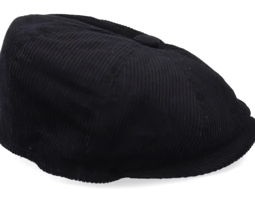 Flat Caps-Jaxon & James Corduroy Newsboy Cap Black Flat Cap -