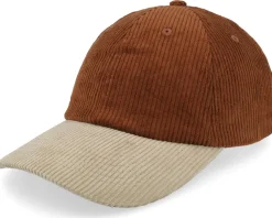 Blanks-Equip Corduroy Off /Khaki Dad Cap - Brown