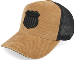 Adjustable-Mitchell & Ness Corduroy Shield Brown/Black A-Frame Adjustable - Beige