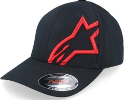 Flexfit-Alpinestars Corp 2 Curved Brim Black/Red Flexfit -
