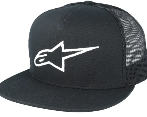 Trucker-Alpinestars Corp Black Trucker Snapback -