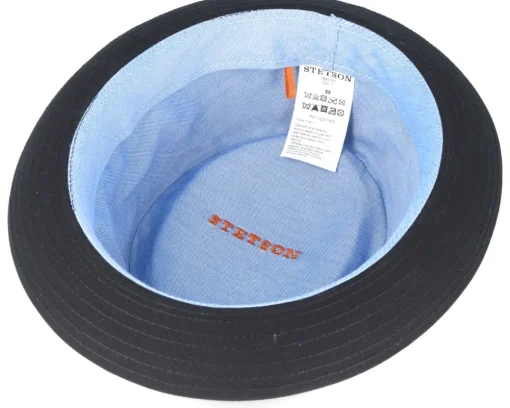 Outlet Stetson Cotton Black Pork Pie -