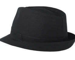 Trilby Hats-Stetson Cotton Black Trilby -