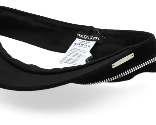 Visor-Seeberger Cotton Fabirc Balloon Cap With Zipper Black Visor Vega Cap -