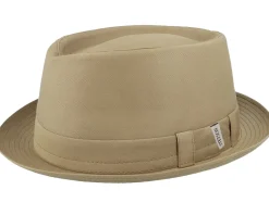 Outlet Stetson Cotton Khaki Pork Pie -