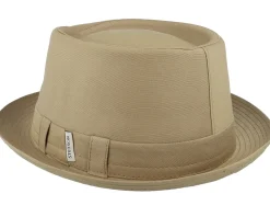 Outlet Stetson Cotton Khaki Pork Pie -
