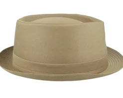 Outlet Stetson Cotton Khaki Pork Pie -