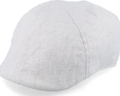 Best Seeberger Cotton Linen Ivy Cap Basic Light Grey Flat Cap -