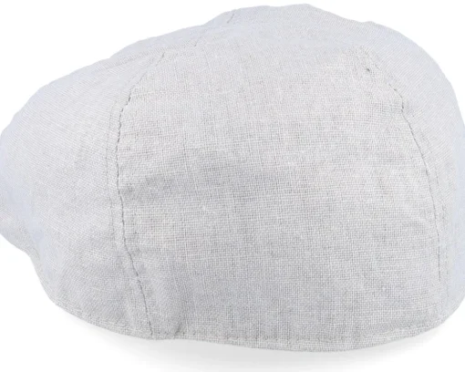 Best Seeberger Cotton Linen Ivy Cap Basic Light Grey Flat Cap -
