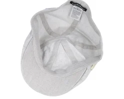 Best Seeberger Cotton Linen Ivy Cap Basic Light Grey Flat Cap -