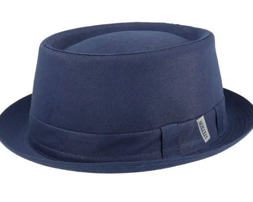 Clearance Stetson Cotton Navy Pork Pie -