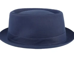 Clearance Stetson Cotton Navy Pork Pie -