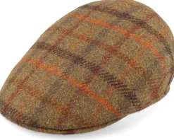 Sale MJM Hats Country Harris Tweed Brown 2 Flat Cap -