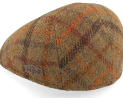 Sale MJM Hats Country Harris Tweed Brown 2 Flat Cap -